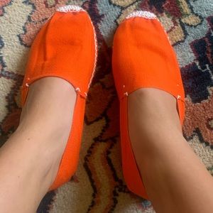 Orange Espadrille Shoes